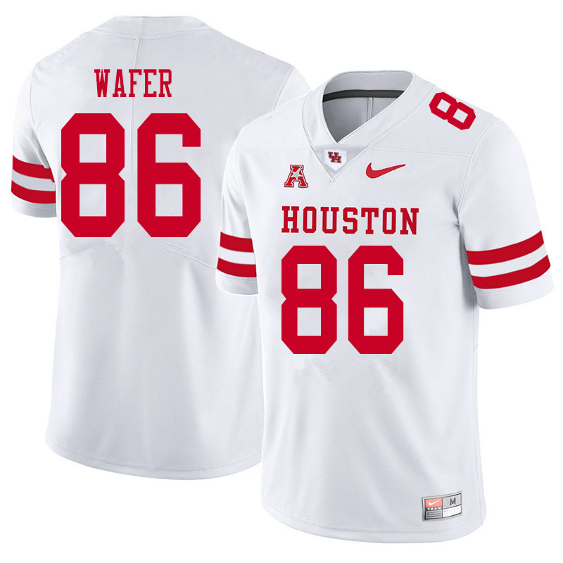 Men #86 Khiyon Wafer Houston Cougars College Football Jerseys Sale-White - Click Image to Close